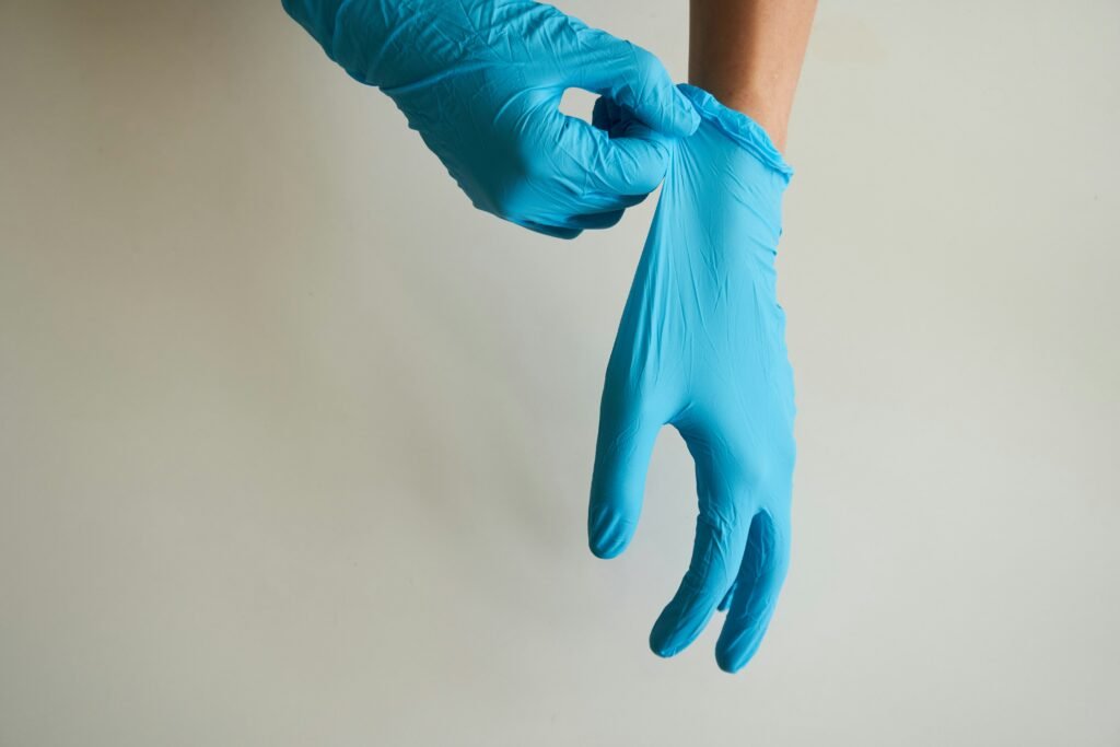 Blue nitrile glove blog thumbnail
